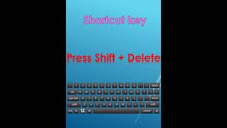#shorts #shift +Delete # computer tricks #youtube shorts #shortcut keys
