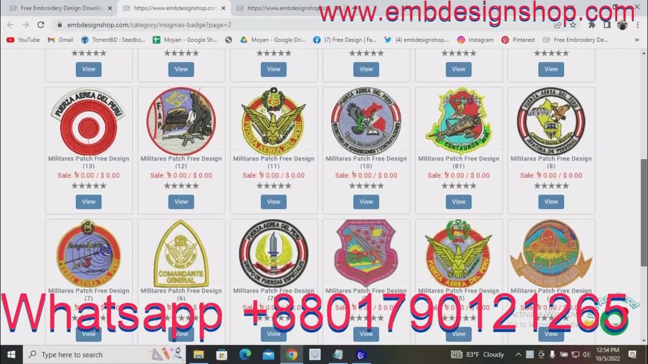 How to download Insignias Badge Embroidery designs Free Embroidery