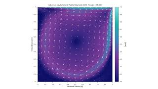 Lid-driven cavity at Re = 3200: velocity field