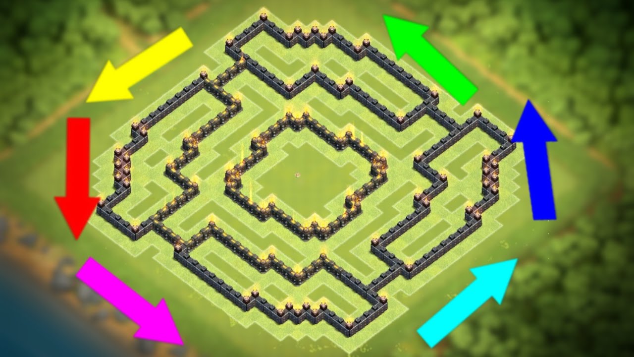 town hall 9, town hall 9 hybrid base, town hall 9 trophy ...