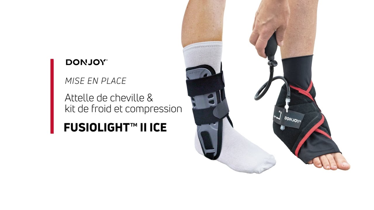 FusioLight™ II Ice_Attelle de cheville et kit de froid-compression - Mise en place