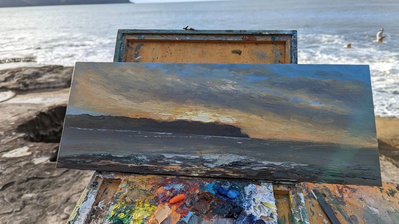 Outdoor Oil Painting Australian Coastal Sunrise YouTube
