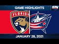 NHL Game Highlights - Panthers vs. Blue Jackets - Jan. 28, 2021