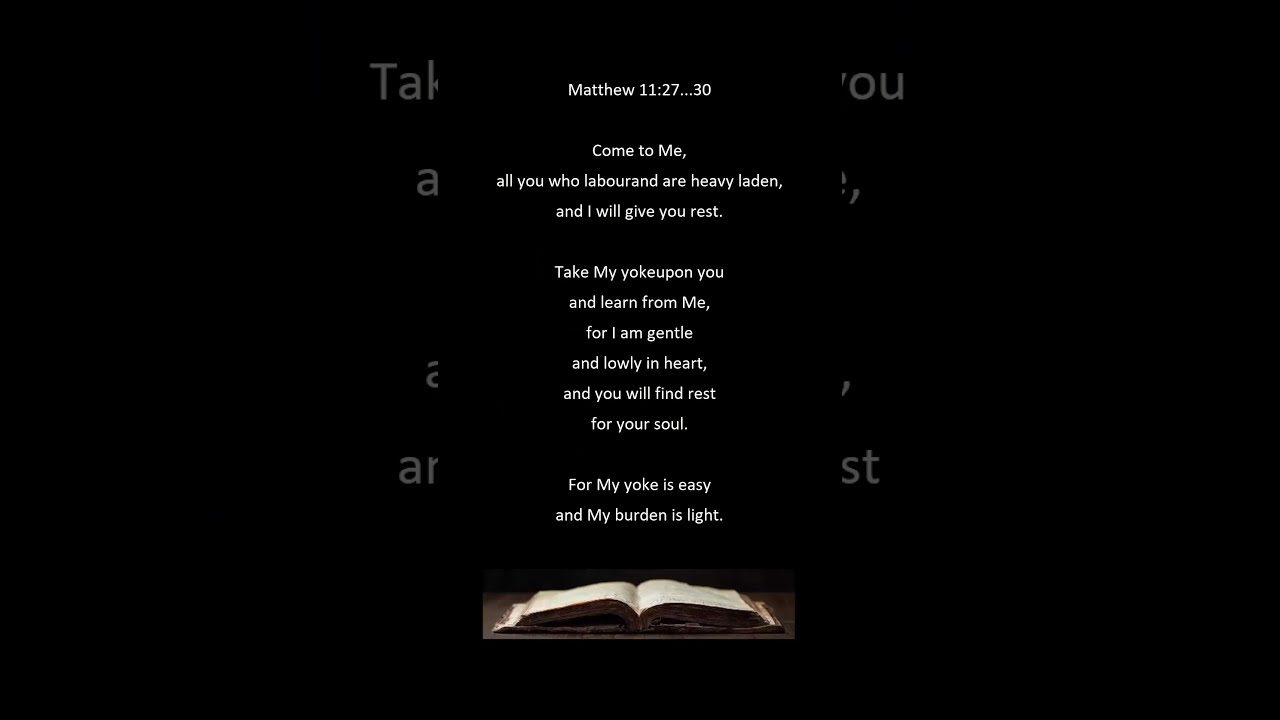 Richness And Beauty Of God s Word Matthew 11 27 30 YouTube Richness And Beauty Of God s Word Matthew 11 27 30 YouTube