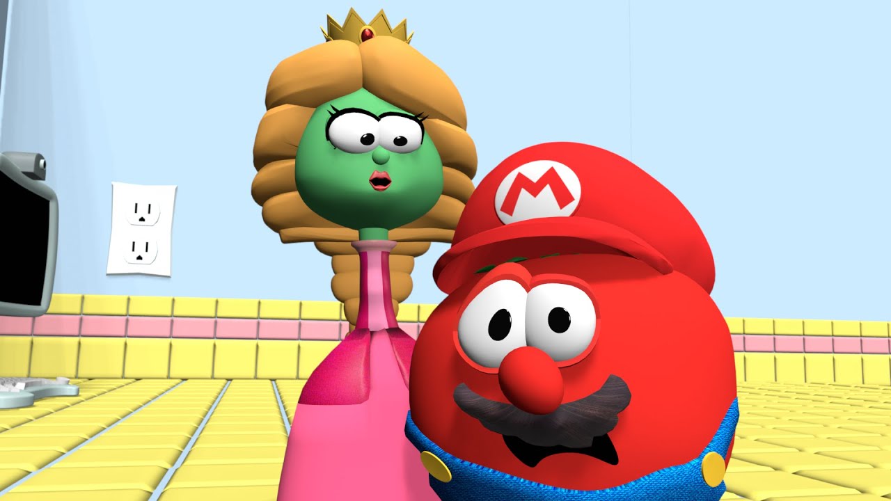 Mario Movie-Mario meets Peach-(Veggietales Edition) - YouTube