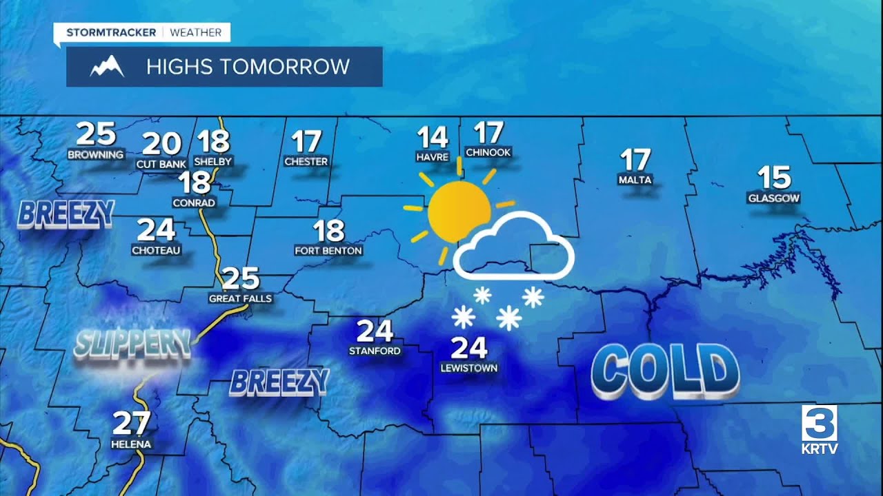 Warmer with some scattered snow showers on Friday - YouTube