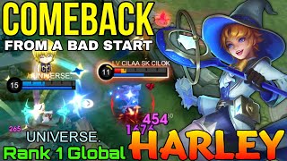 Deadly Magician Harley Comeback From BadStart - Top 1 Global Harley by UNIVERSE. - Mobile Legends