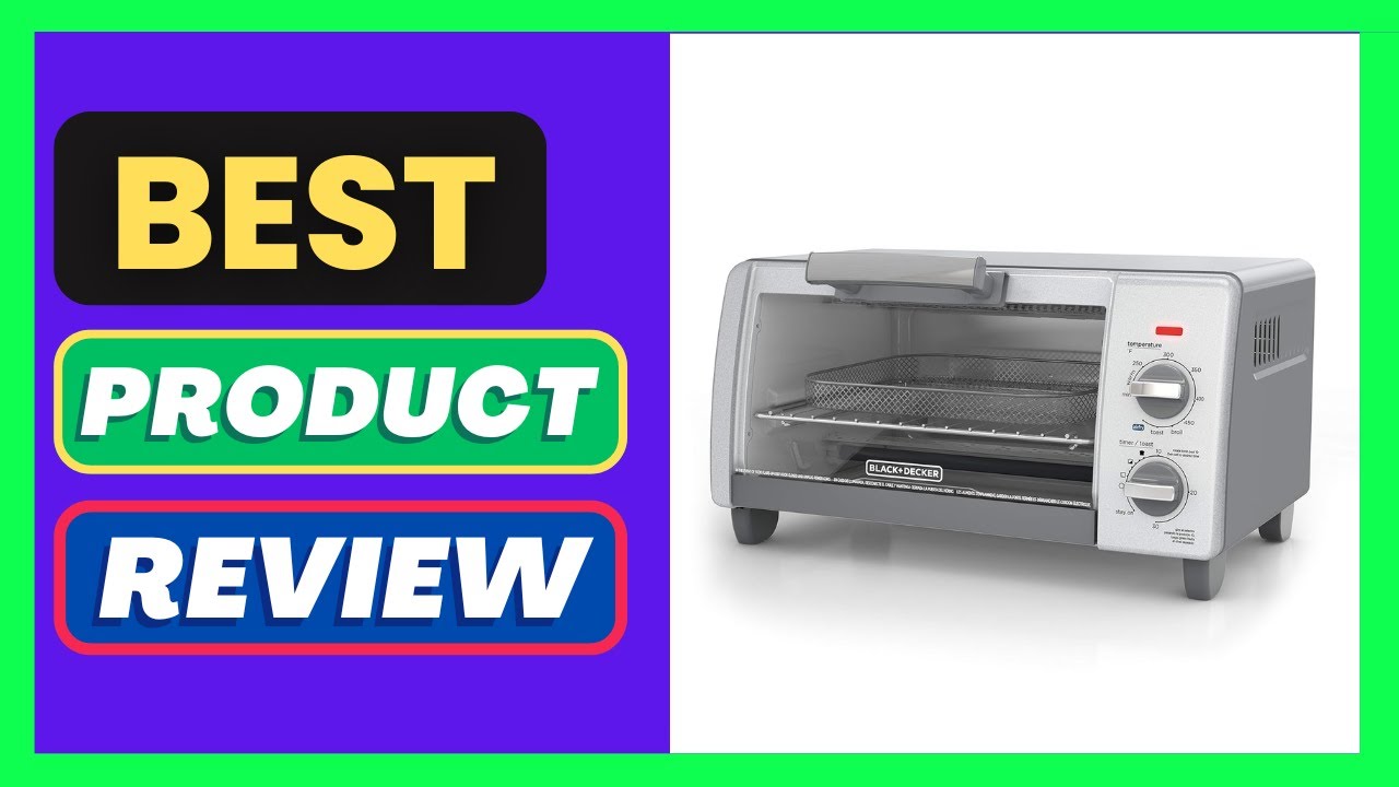 BLACK+DECKER Crisp N Bake Air Fry 4-Slice Toaster Oven, Gray