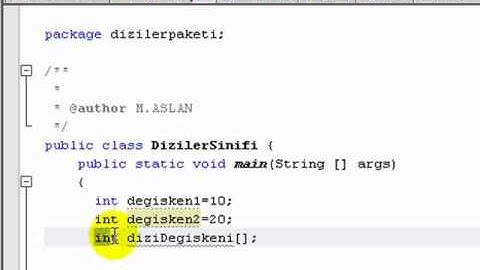 ders 32 java   tek boyutlu diziler 1