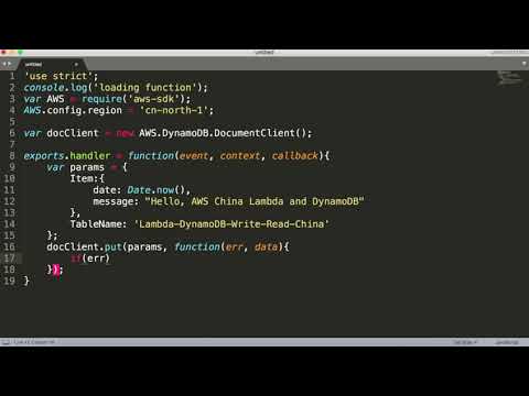 07  AWS Lambda 配合DynamoDB   写入数据Node js