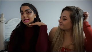 Blind Folded Make Up Challenge