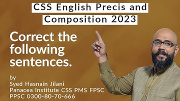 CSS 2023 English Precis and Comprehension  (Correction)