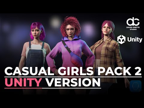 CASUAL WEAR GIRLS PACK 2 | UNITY demo | Game-ready 3D characters