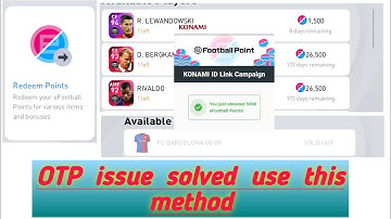 OTP Problem Solved PES 2021 Mobile
