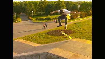 Legendary switch kickflip in Zelenograd( Moscow )by Fedor Lipatov