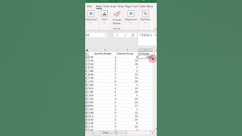 QUICKLY CALCULATE PERCENTAGE CHANGE IN EXCEL #excel #shortvideo #shorts #short #youtubeshorts #viral