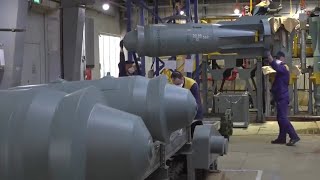 Sighting Inside the bomb and ammunition factory to replenish the needs of the Russian troops