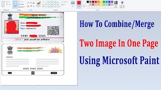 How to Merge Two (2) Pictures into One (1) Picture using MS Paint | Windows 10