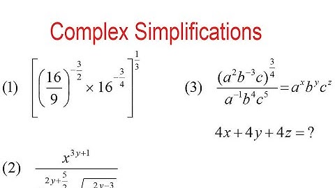 Complex Simplifications | Index Challenge, Part 1 | Application of The Laws Of Indices.