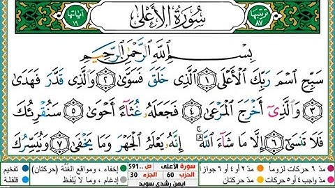 سورة الأعلى الشيخ أيمن سويد Surat Al-A'la Sheikh Ayman Suwaid