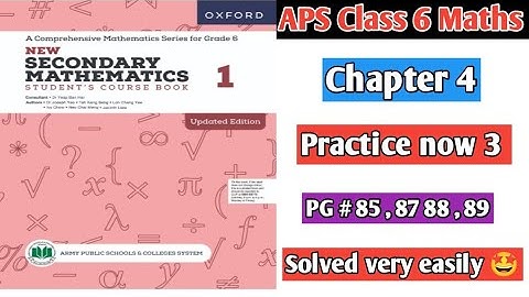 Chapter 4 || Practice now 3 || Oxford secondary mathematics student course book 1 updated edition