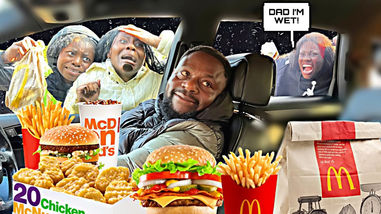 LOCKING MY FAMILY OUT THE CAR IN THE RAIN WITH THEIR MCDONALD’S **MUST WATCH**