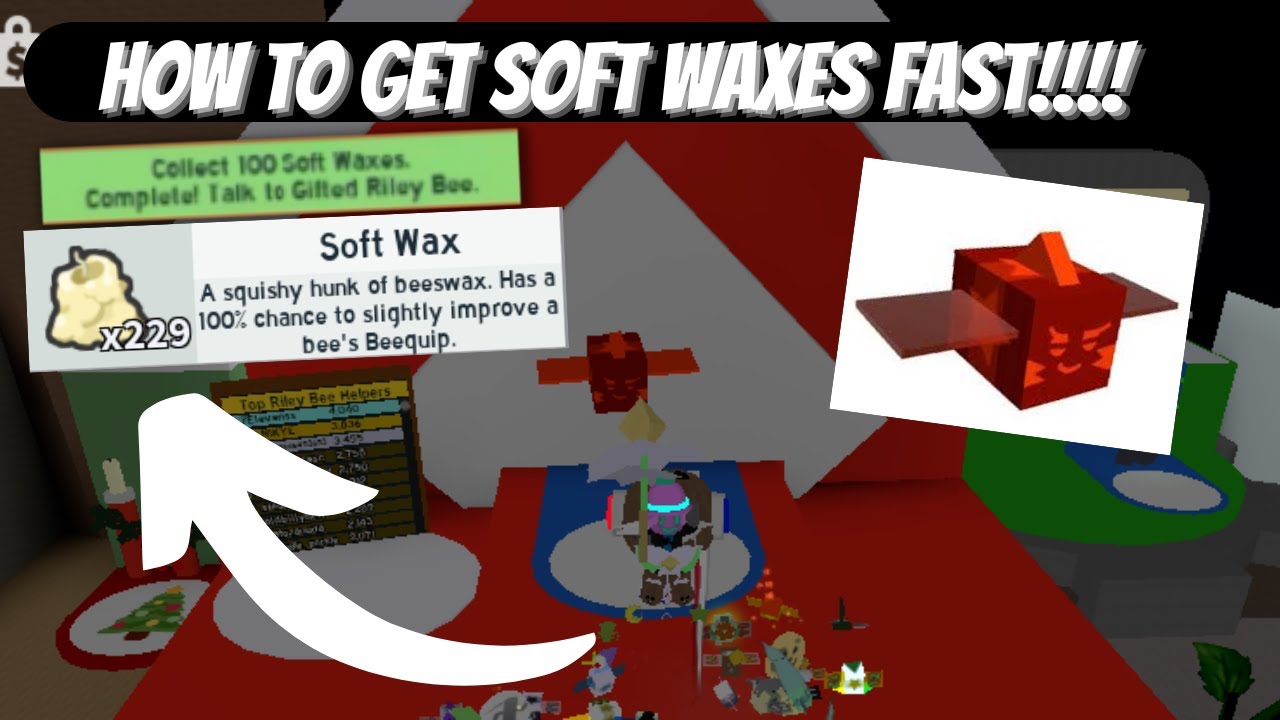 how-to-get-soft-waxes-fast-complete-riley-bee-s-beesmas-quest-bee-swarm-simulator-roblox