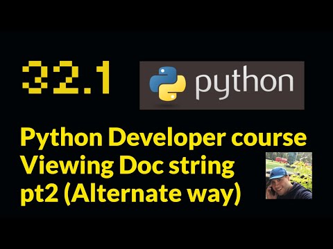 32.1 Alternative way to view Doc strings
