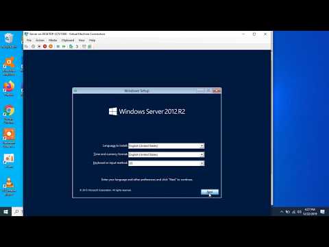 install windows server 2012 r2 on Hyper-v