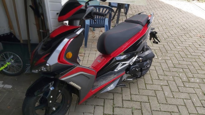 Motorroller 50ccm - 25 km/h Mofa Version - 4 Takt - ZNEN Fantasy EURO 4  Sport Edition - ROT