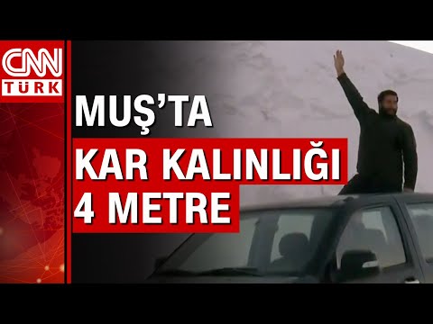 Muş'ta kar kalınlığı