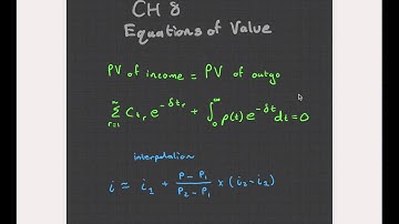 CT1 Chapter 8 Equations of Value (Actuarial Science)
