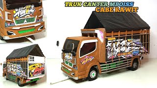 MEMBUAT MINIATUR TRUK CABE LINTAS PULAU || CANTER MBOISS DARI KARDUS