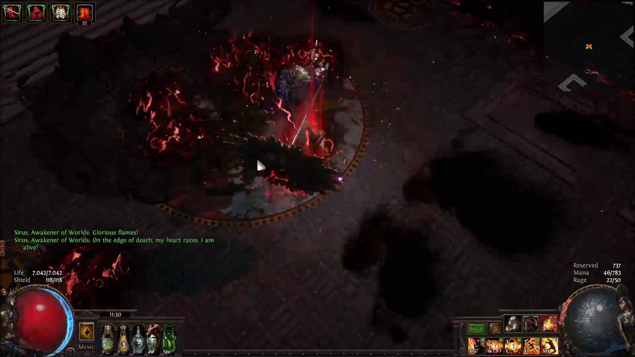 [3.13] Path of Exile Berserker Earthquake Slammer vs Sirus Awakener Level 9