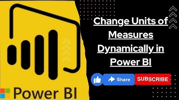 Change Measures Units Dynamically in Power BI | #powerbi  #dynamic