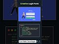 login page design #coding #javascript #html #css #programming #python #webdesign #shorts #viralvideo