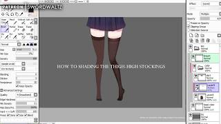 HOW TO SHADING THE THIGH HIGH STOCKINGS by SwordwaltzWORKS on DeviantArt