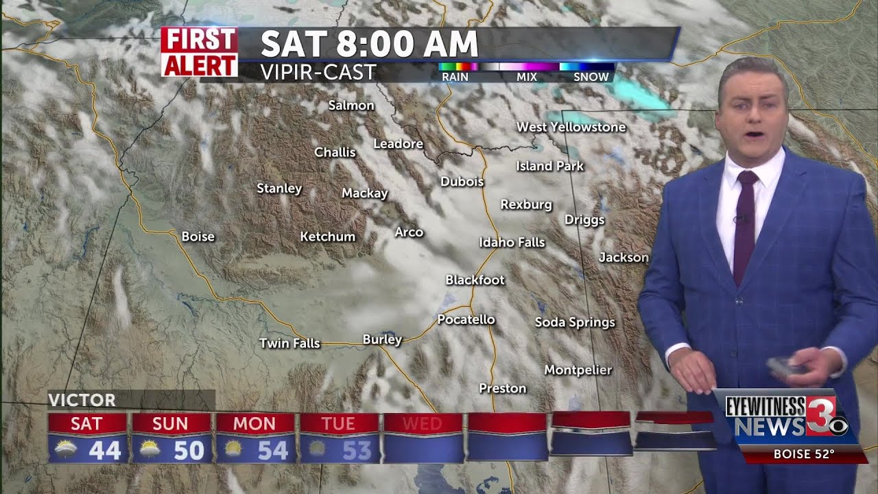A few mountain snow showers with clearing skies for Saturday afternoon ...