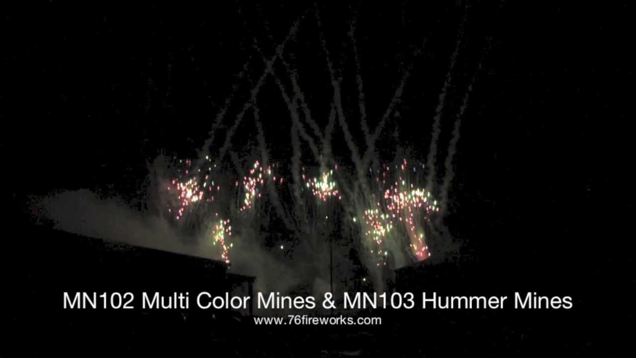 Colored Rockets Mine Multi Color & Hummer Reloadable Mines - YouTube