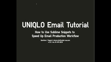We brought email production time down to 5 minutes using Sublime Snippets!