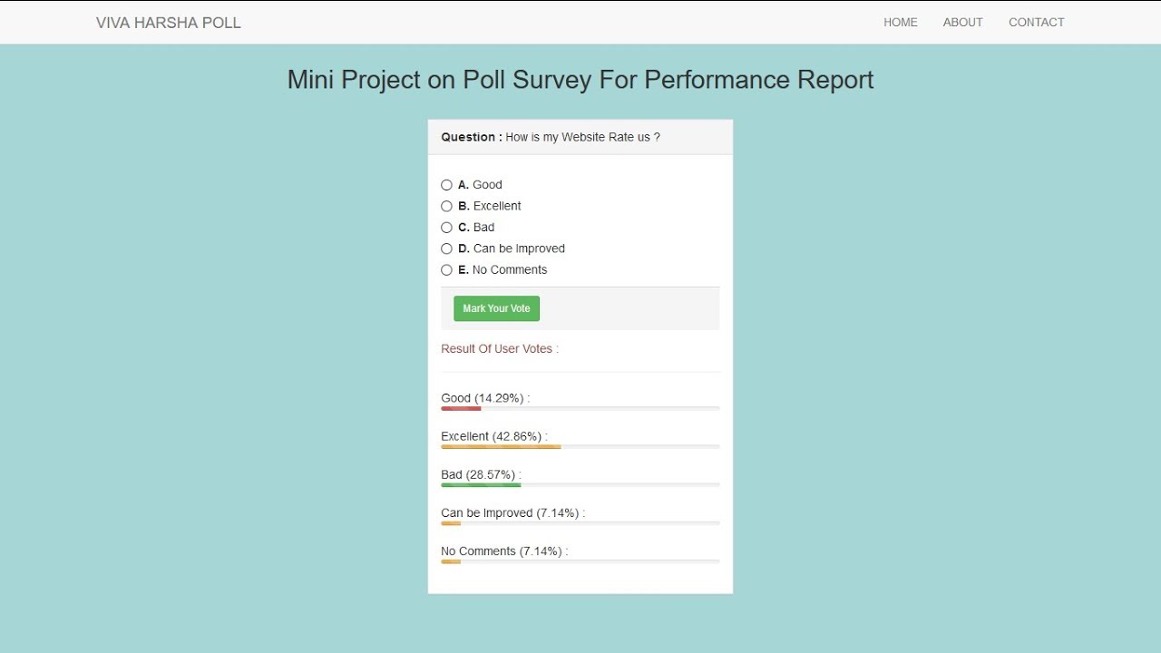 CSE Mini Project 2018 Poll Survey In PHP Rs560 Only YouTube