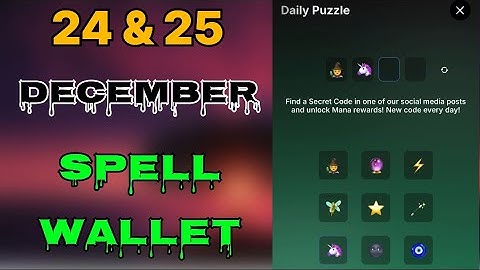Spell wallet daily puzzle today 24 & 25 December | spell wallet daily puzzle | #spellwallet #combo |