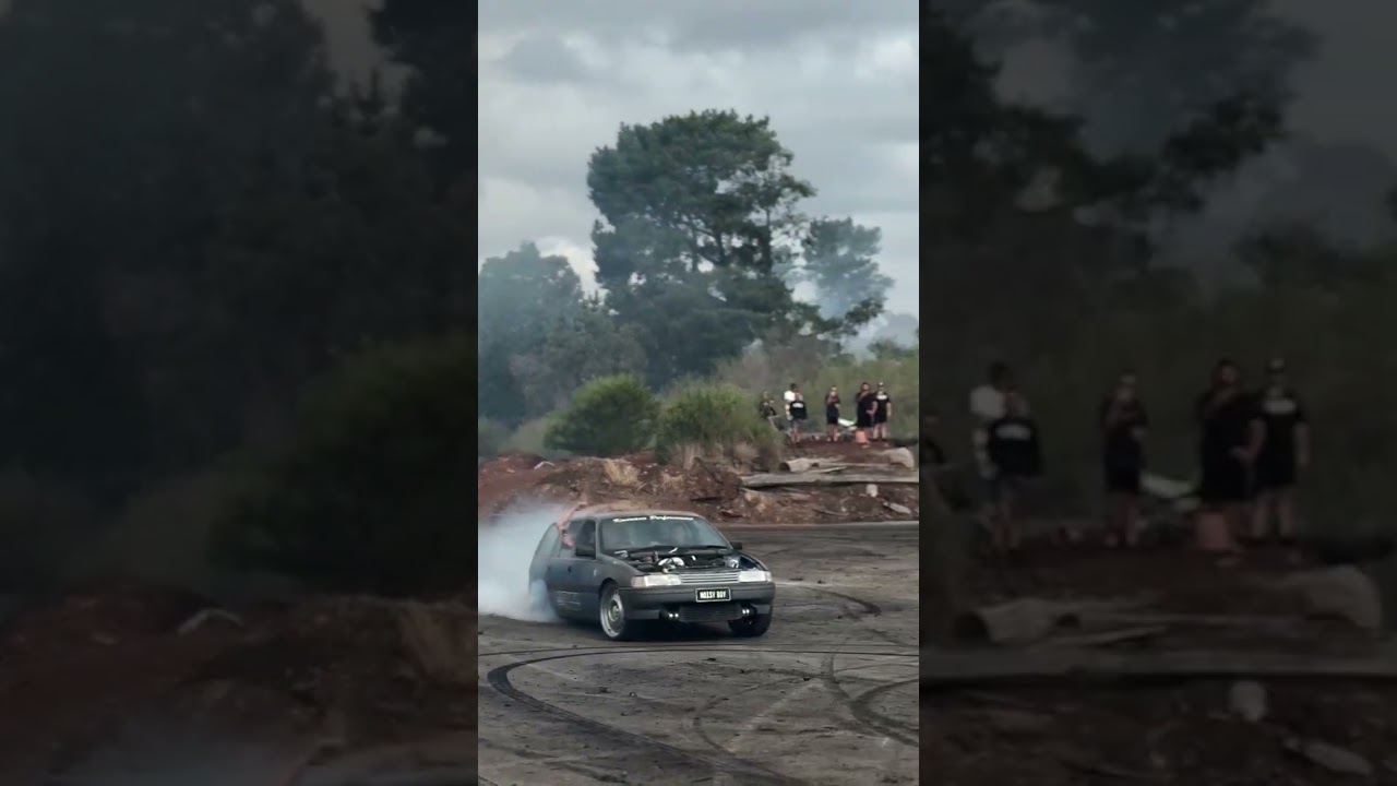 Barra swapped skid pig 🐷🐷 #holden #ford #straya #turbo #burnout