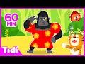 Gorilla family song more 60m  funny silly animal song  nursery rhymes  kids songs