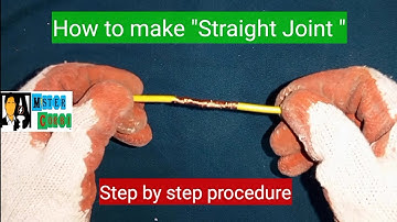 HOW TO MAKE STRAIGHT JOINT.. STEP BY STEP PROCEDURE.. COMMON WIRE SPLICES AND JOINTS.. MISTER CORBI.