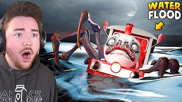 FLOODING THE ISLAND IN WATER!!! (can a train swim?) | Choo Choo Charles (Mods)
