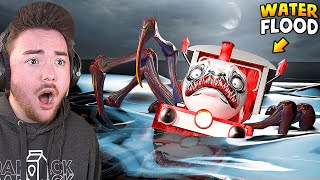 FLOODING THE ISLAND IN WATER!!! (can a train swim?) | Choo Choo Charles (Mods) screenshot 3