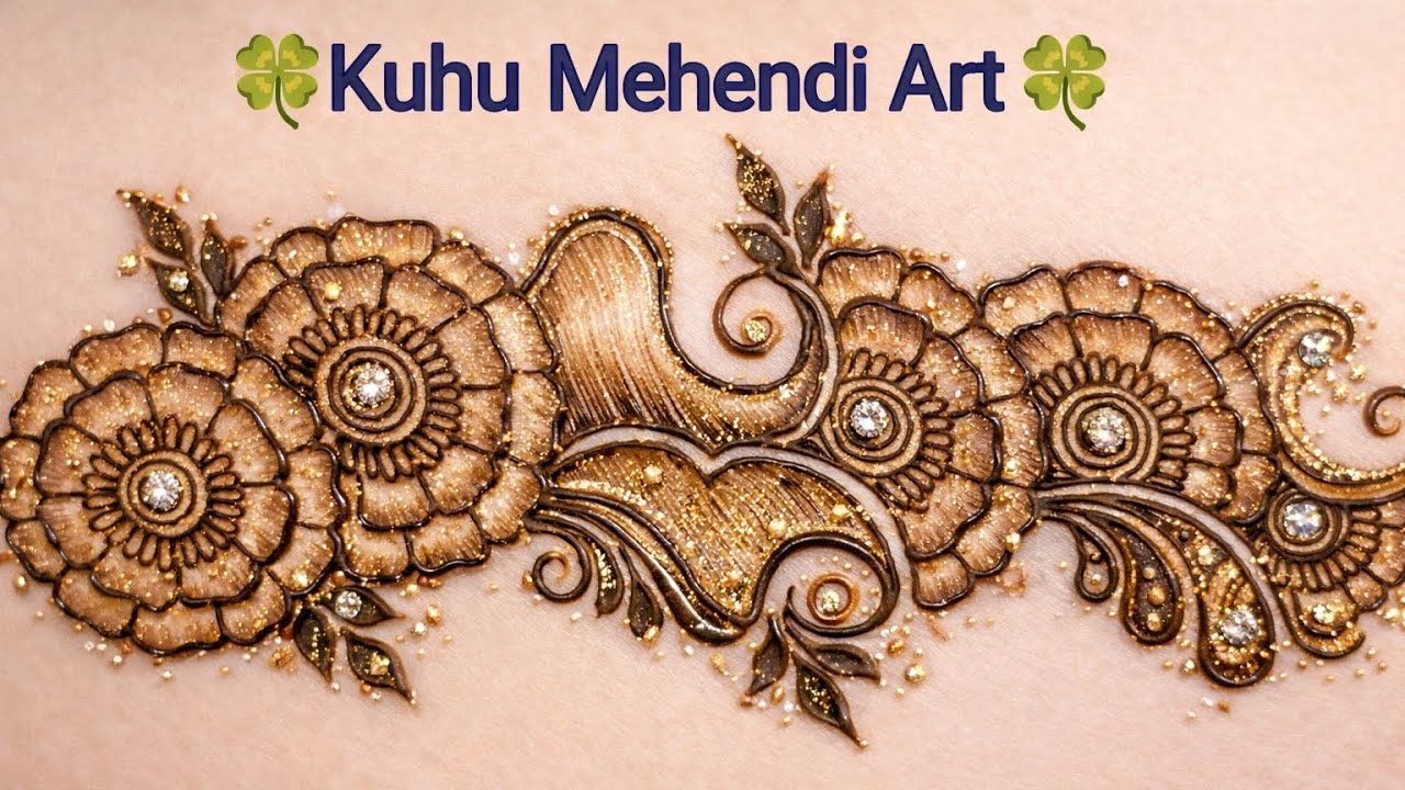 Easy Arabic Mehendi design ❣️ pencil shedding Mehendi Art ❣️ beautiful design ❣️