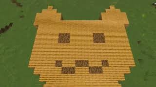 Happicats buliding house in Minecraft