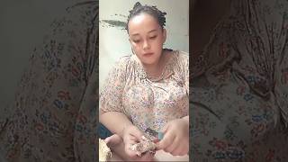 Preparing the spice paste for fish rendang